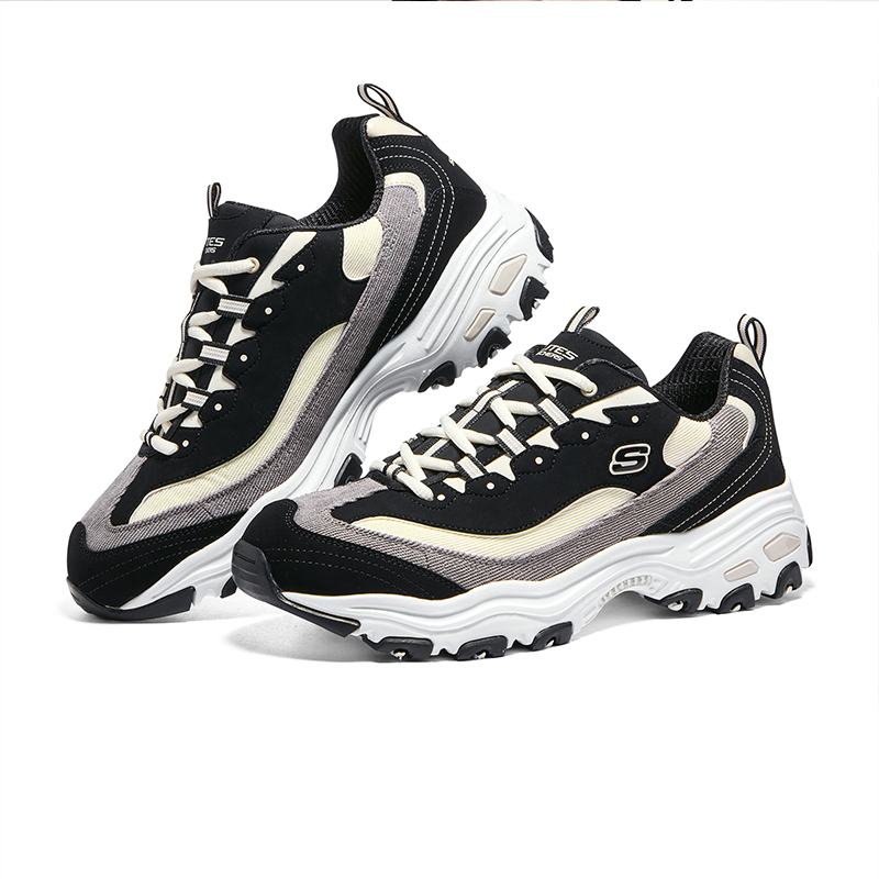 Skechers斯凯奇男鞋奶茶熊椰乳拿铁熊猫鞋秋冬季款运动休闲老爹鞋 - 图3