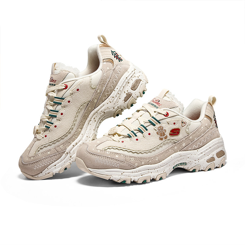 斯凯奇春夏季姜饼人圣诞限定女鞋 skechers斯凯奇蔚亚老爹鞋