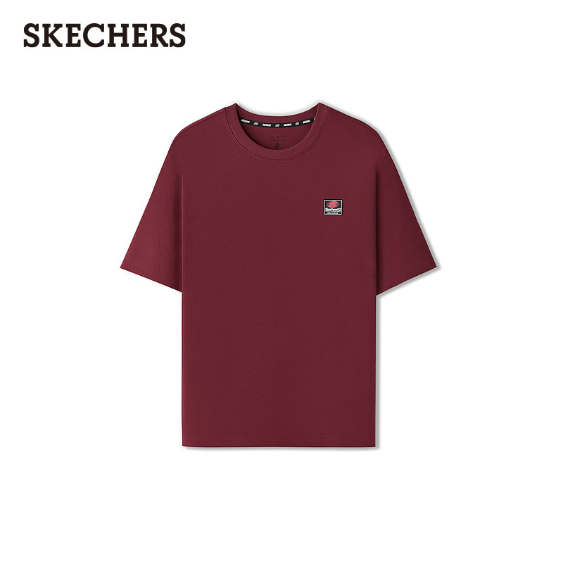 Skechers斯凯奇2026夏新款男女同款针织短袖T恤衫时尚百搭打底衫,淘宝优惠券,粉丝福利购,淘宝优惠卷