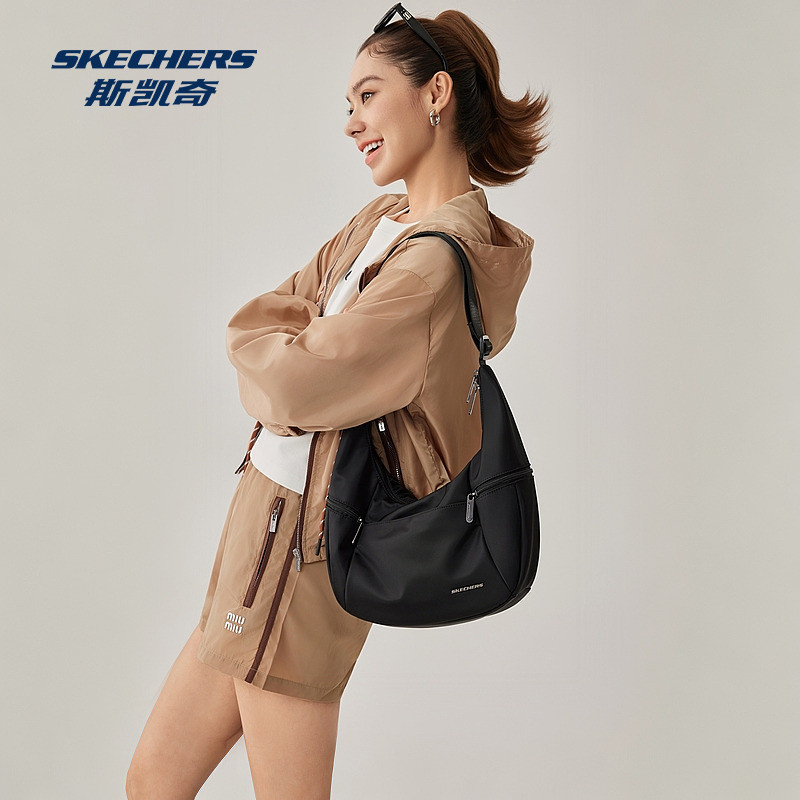 Skechers Crossbody Bag 2026 Autumn Men and Women Same Style Sports Fashion Water-Repellent Sports Leisure Versatile Armpit Bag