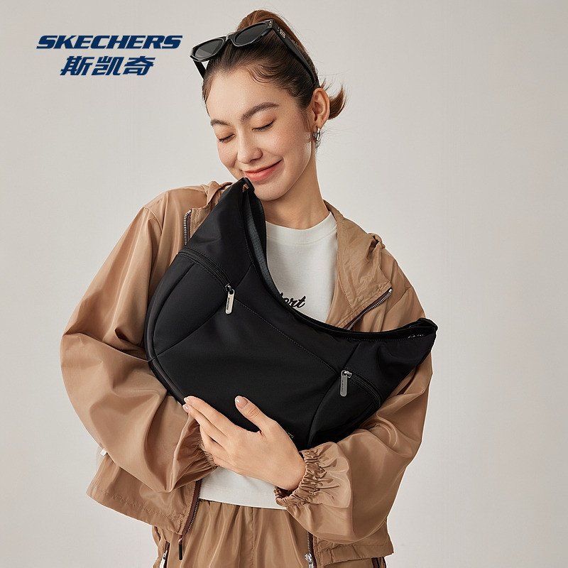 Skechers Crossbody Bag 2026 Autumn Men and Women Same Style Sports Fashion Water-Repellent Sports Leisure Versatile Armpit Bag