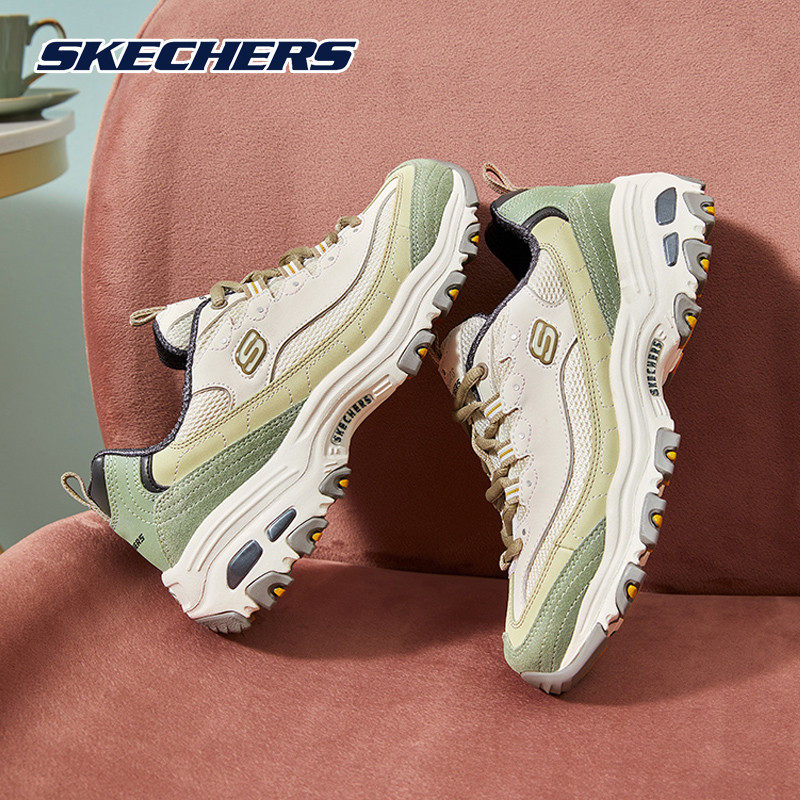 斯凯奇春季蓝莓甜酒奶茶熊老爹女鞋 skechers斯凯奇蔚亚老爹鞋