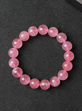 卓江珠宝天然粉水晶马达加斯加粉晶手串转运彩宝手链饰品礼物甜美