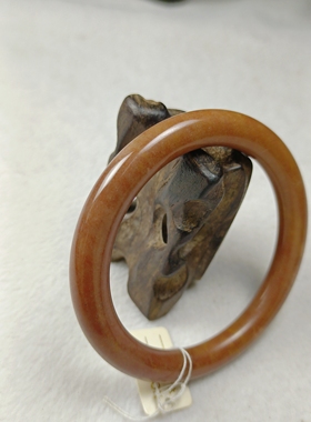 天然佘太玉手镯正圈58口一物一图