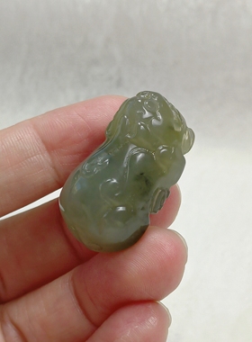 天然岫玉貔貅吊坠项链