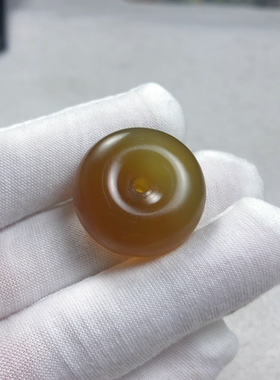 天然岫玉辽阳花玉平安扣面包扣