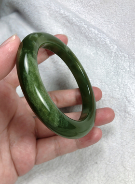 和田玉手镯正圈59口女玉镯子包邮天然玉石材质保真一物一图