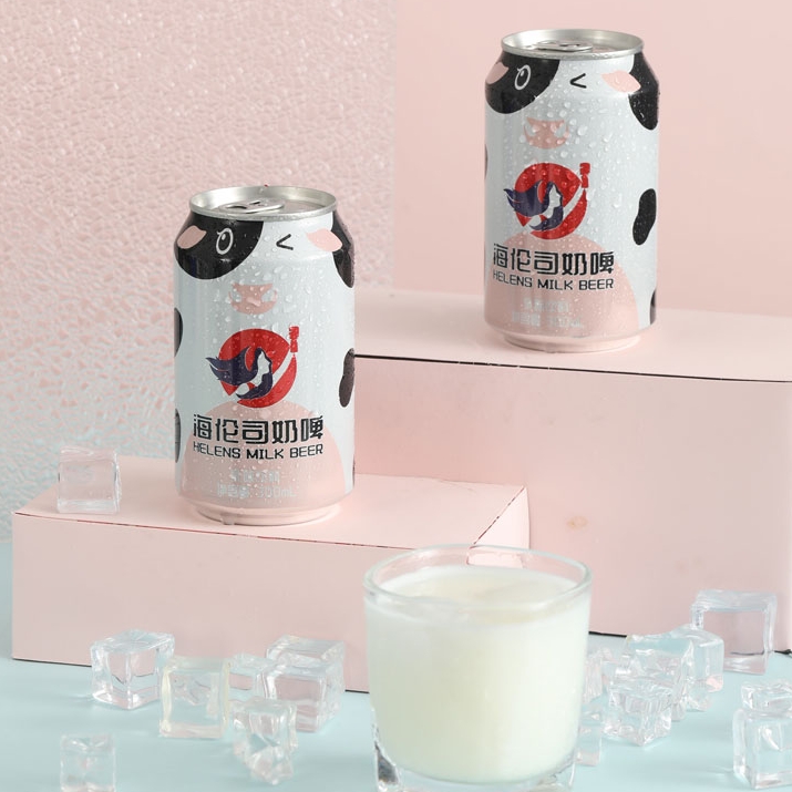 Helens海伦司奶啤300ml*12罐装含乳饮料夏季饮品24罐整箱门店同款 - 图0