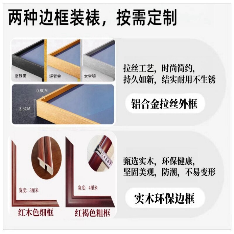 定制中国省市组合地图挂画带框办公室墙面皖南淮北粤东地图装饰画
