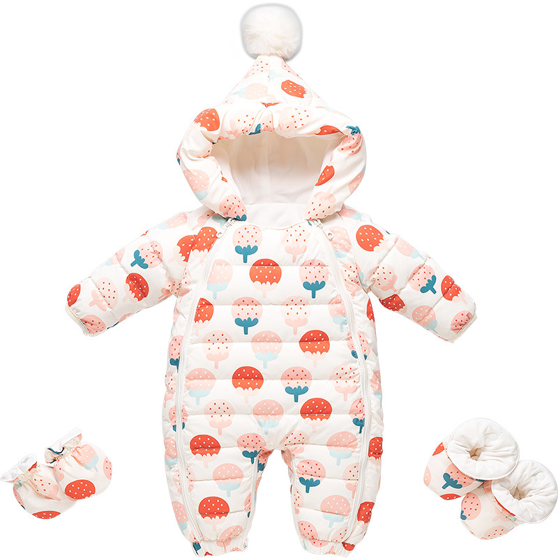 rzye婴儿连体羽绒服冬季新生儿连体衣外出衣服公主女宝宝哈衣抱服,淘宝优惠券,粉丝福利购,淘宝优惠卷