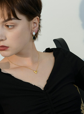 【买3免1】小众设计感百搭爱心吊坠日韩气质项链钛钢不易褪色