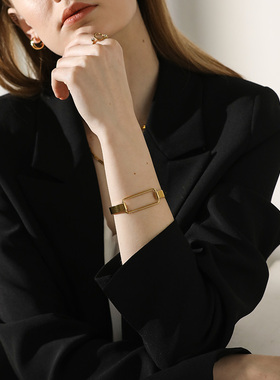 【买3免1】小众设计镀金轻奢手镯女ins简约极简气质高级感手镯