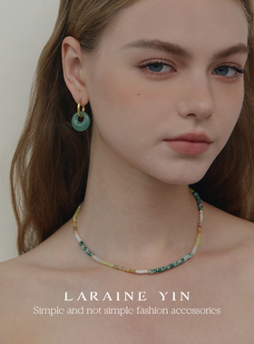 LARAINE YIN原创设计串珠项链百搭锁骨链秋冬叠戴颈链