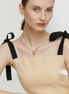 LARAINEYIN珍珠项链彩色度假风