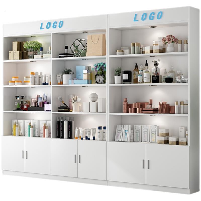 产品展示陈列柜化妆品精品展柜货架简约现代美容护肤品货柜展示架 - 图3