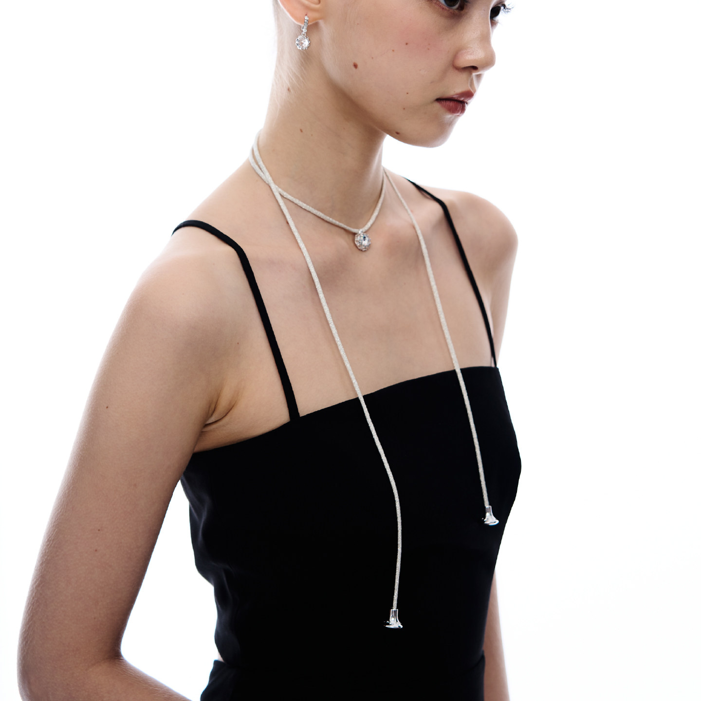 TOGGLER 仲夏梦系列 法式蕾丝镶石玫瑰切吊坠多戴法丝带毛衣链女,淘宝优惠券,粉丝福利购,淘宝优惠卷