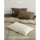 100 cotton pure cotton mocha muffin yarn Maillard contrast color A bed sheet and quilt cover four-piece set