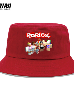 Roblox罗布乐思游戏周边渔夫帽男女儿童青少年户外遮阳防晒盆帽子