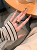 Hengchao Jewelry Blood Thorn Rose Ring Pure Gold 999 Original Design Trendy Brand Black Gold