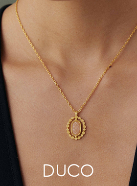 Amorflora系列藤蔓链条款S纹理花环镶嵌项链复古纹理时尚百搭