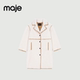 Maje elegant patchwork mid-length woolen coat