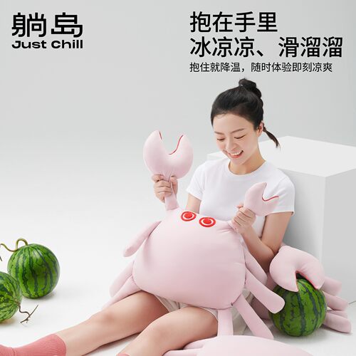 躺岛夏季凉感抱枕有大钳抱枕办公室靠枕可拆洗午睡趴睡枕女友礼物 - 图2