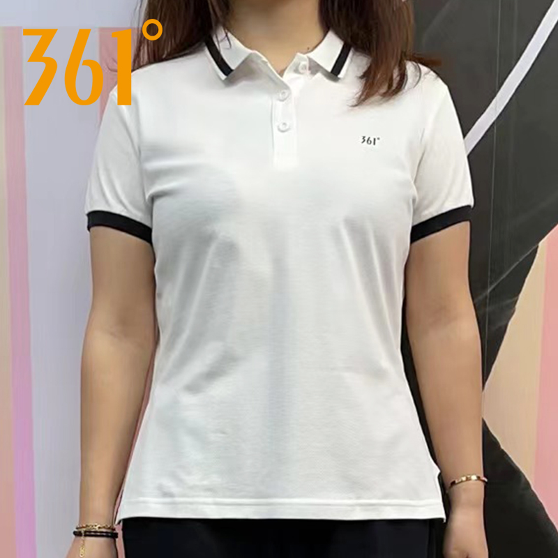 361女士运动polo衫夏季翻领短袖t恤透气户外休闲女装上衣半袖修身 - 图0