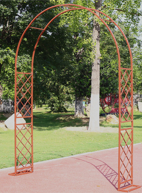 拱门花架铁艺爬藤架葡萄架花园欧式拱形门月季铁线莲攀爬植物花架