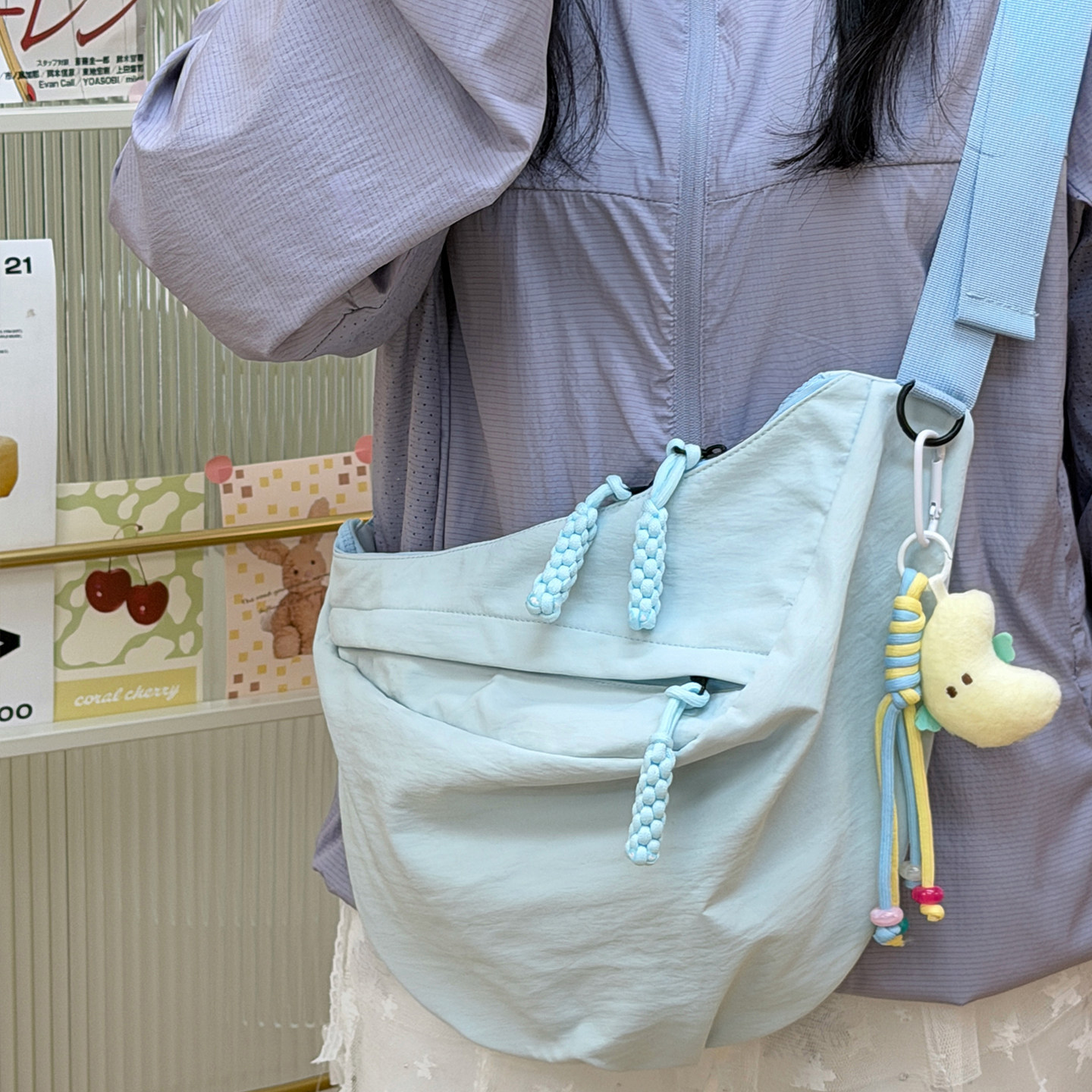 2026 New Large Capacity Lightweight Messenger Bag Dumpling Bag