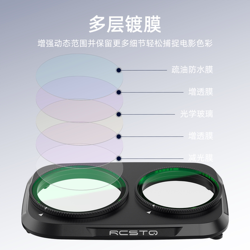 RCSTQ适用大疆Pocket4P滤镜套装UV保护CPL偏振镜黑柔滤镜片减光星光镜增广镜广角镜OSMO云台相机配件 - 图1