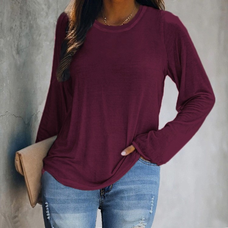 T Shirt Women Autumn Long Sleeve plus size Shirt woman lady - 图1