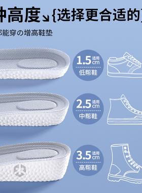 不塌陷增高鞋垫软底舒适不累脚