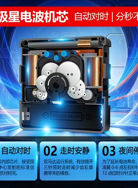 挂钟客厅石英钟挂墙时钟家用创意钟表电波钟静音大气免打孔