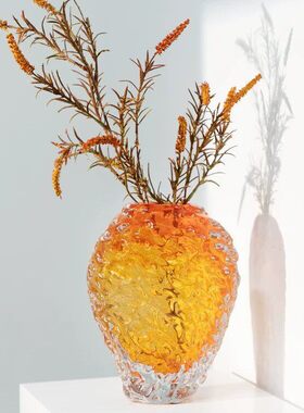 轻奢玻璃花瓶创意玄关餐桌花器摆件客厅插花电视柜水培器皿摆件