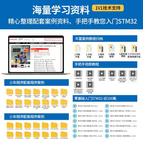 stm32开发板 蓝牙WiFi遥控智能小车 循迹超声波避障小车DIY机器人 - 图2
