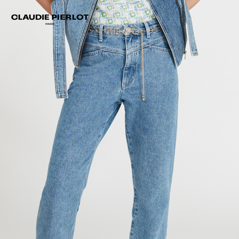 CLAUDIE PIERLOTOutlet女装时尚休闲牛仔裤哈伦长裤CFPJE00213-图2