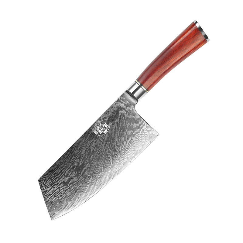 三本盛大马士革钢菜刀切片刀切肉刀家用旬免磨锋利厨刀厨房刀具 - 图3