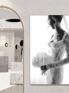 婚纱店装饰画婚庆公司化妆间挂画礼服馆摄影室情侣写真馆婚房壁画