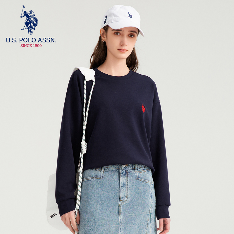 【花花推荐】U.S.POLO ASSN.空气层圆领卫衣US24WY3621 - 图0