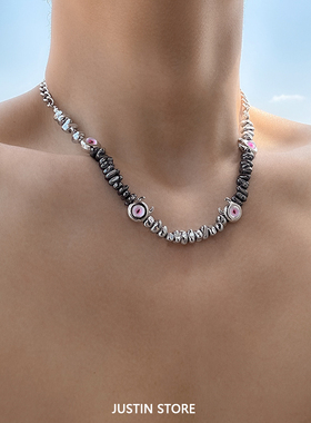 原创百搭设计幽灵怪兽项链男款