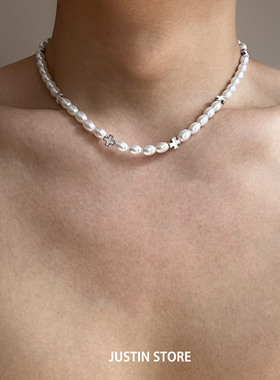 复古宫廷风十字架珍珠项链