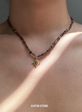 美拉德虎眼石项链男款