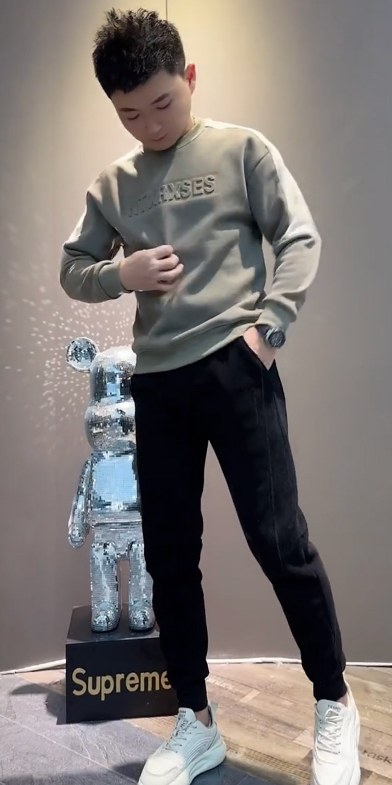 BXBM2025秋冬季新款百搭长袖T恤男士时尚钢印加绒加厚圆领卫衣男,淘宝优惠券,粉丝福利购,淘宝优惠卷