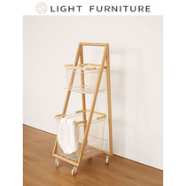 Half Episode double Dirty Coat Basket Removable Iron Art Classified Clothing Containing Rack Bathroom Laundry Containing basket Dirty Laundry Basket