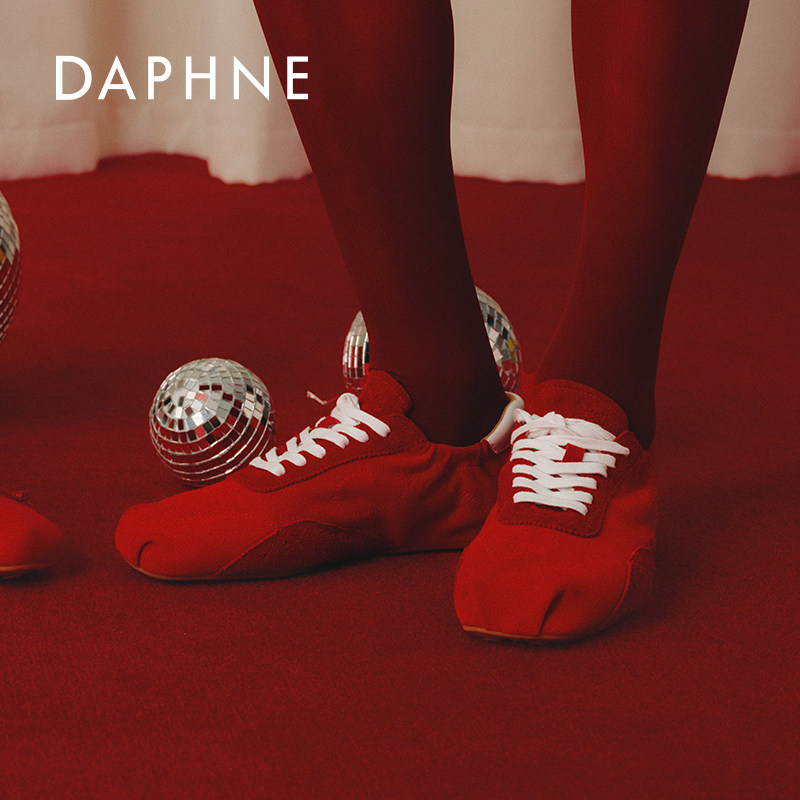 达芙妮云软芭蕾德训鞋女2026春季新款法式复古平底单鞋真皮鞋子女,淘宝优惠券,粉丝福利购,淘宝优惠卷