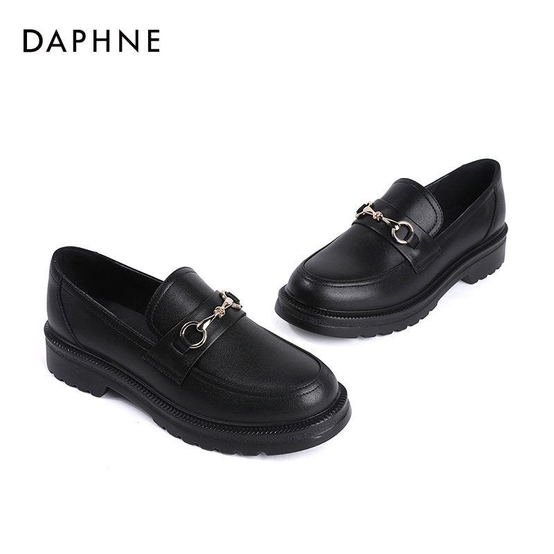 达芙妮厚底乐福鞋女2025秋季新款女鞋一脚蹬JK单鞋女增高皮鞋子女,淘宝优惠券,粉丝福利购,淘宝优惠卷