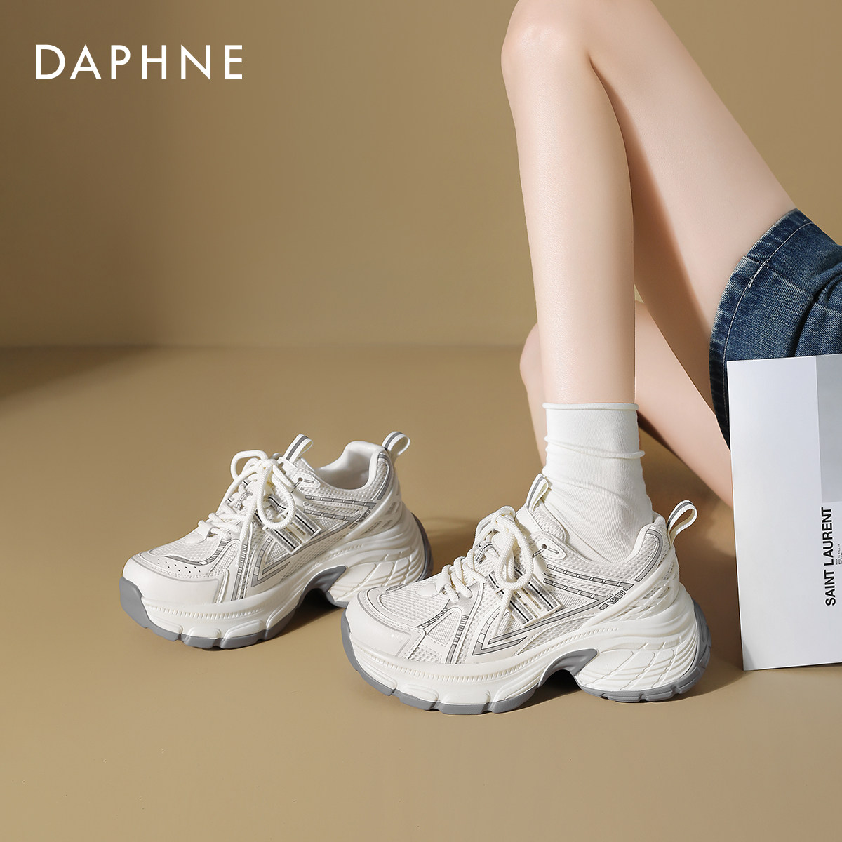 达芙妮德训鞋女2026新款春秋季复古软底休闲鞋经典百搭平底运动鞋,淘宝优惠券,粉丝福利购,淘宝优惠卷