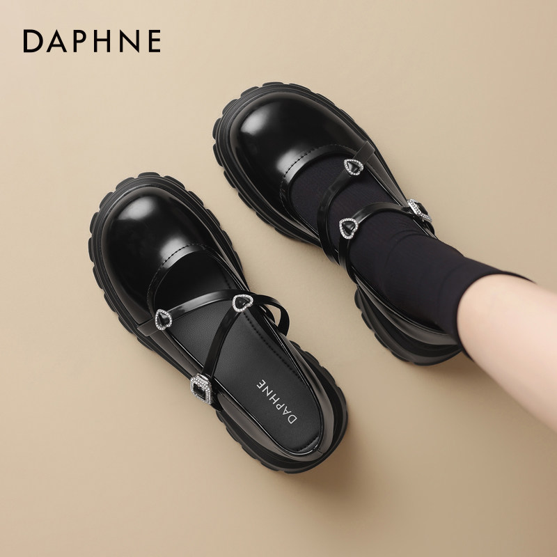 达芙妮厚底玛丽珍女鞋2026新款春季单鞋高跟小皮鞋冬季法式乐福鞋,淘宝优惠券,粉丝福利购,淘宝优惠卷