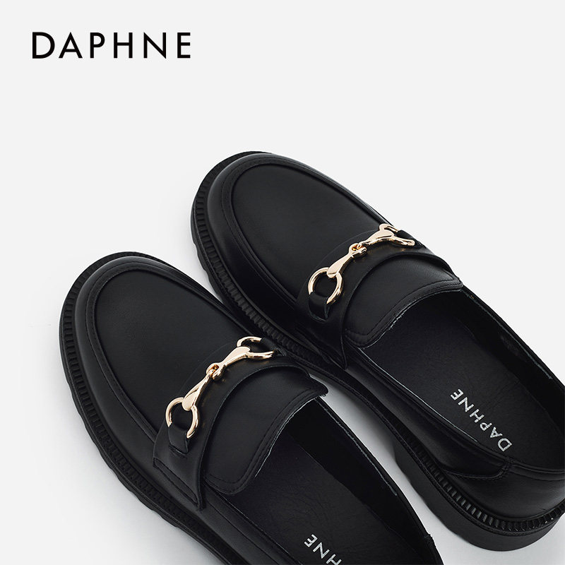 达芙妮厚底乐福鞋女2025秋季新款女鞋一脚蹬JK单鞋女增高皮鞋子女,淘宝优惠券,粉丝福利购,淘宝优惠卷