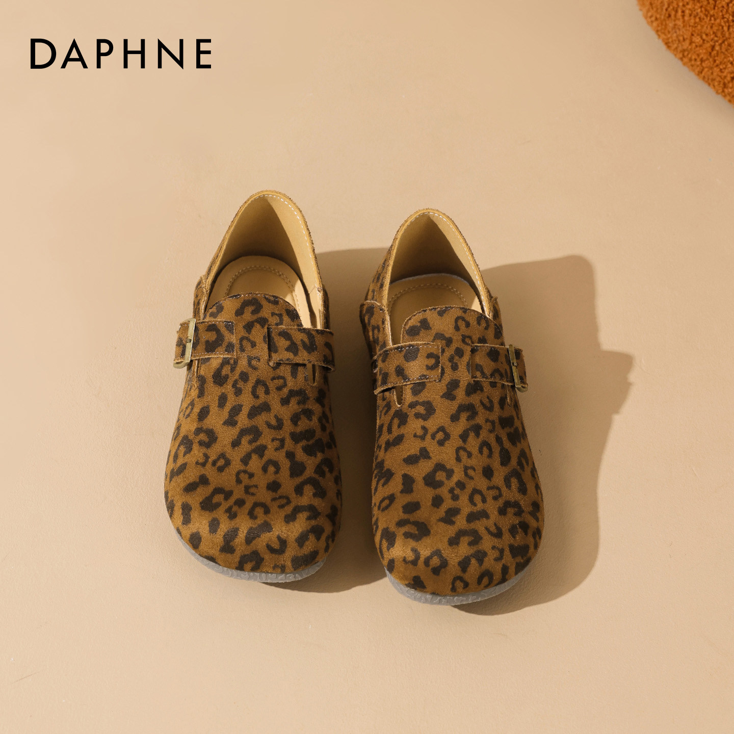 达芙妮全包勃肯鞋女2026新款春季一脚蹬孕妇单鞋加绒豹纹平底鞋子,淘宝优惠券,粉丝福利购,淘宝优惠卷